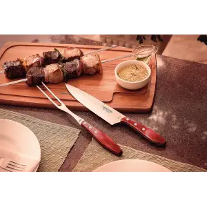 Ніж TRAMONTINA Barbecue POLYWOOD д/м'яса 203мм (шир.) (чер.дер)інд.уп (21189/178) UA