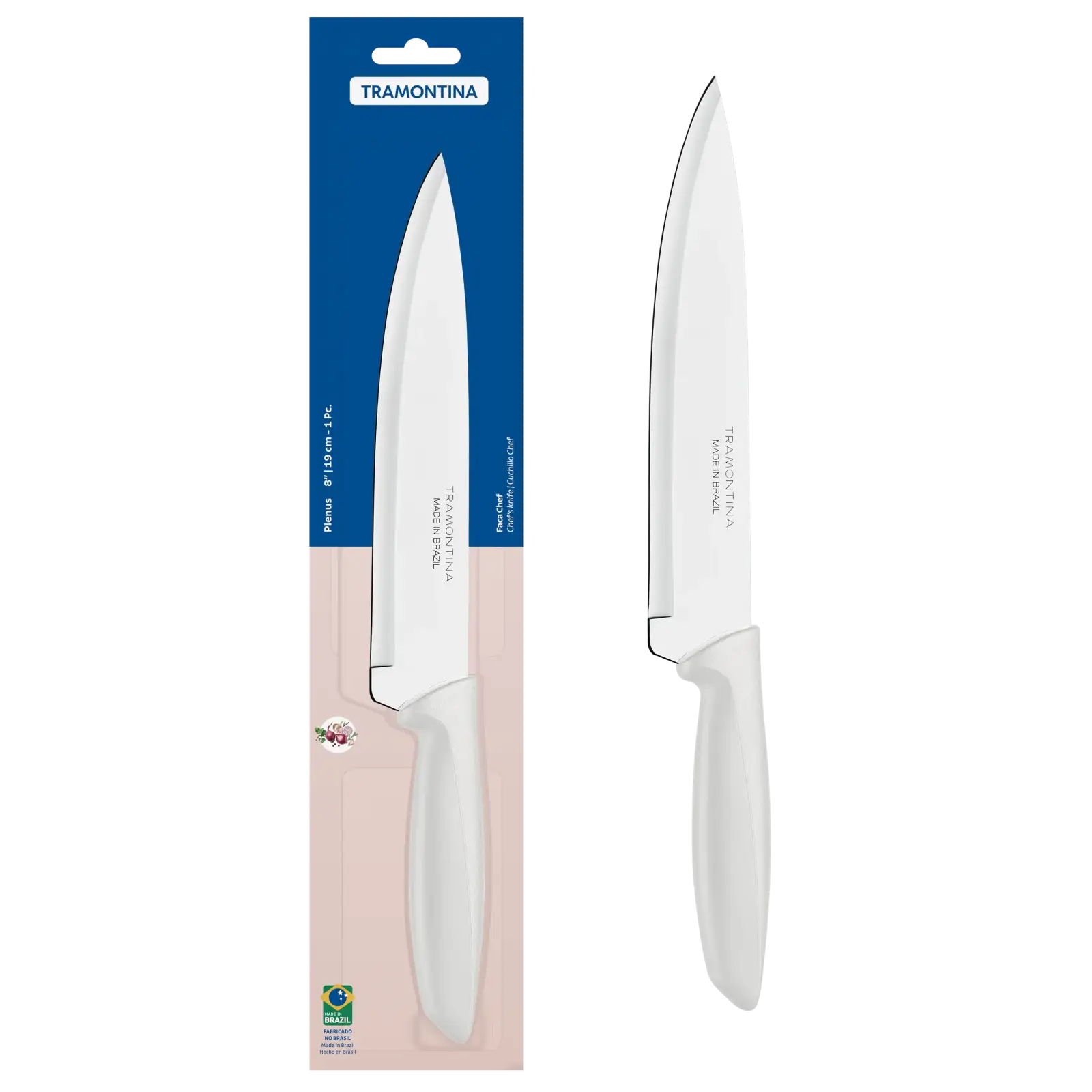 Нож TRAMONTINA PLENUS light grey Chef 203мм инд. блистер (23426/138) UA