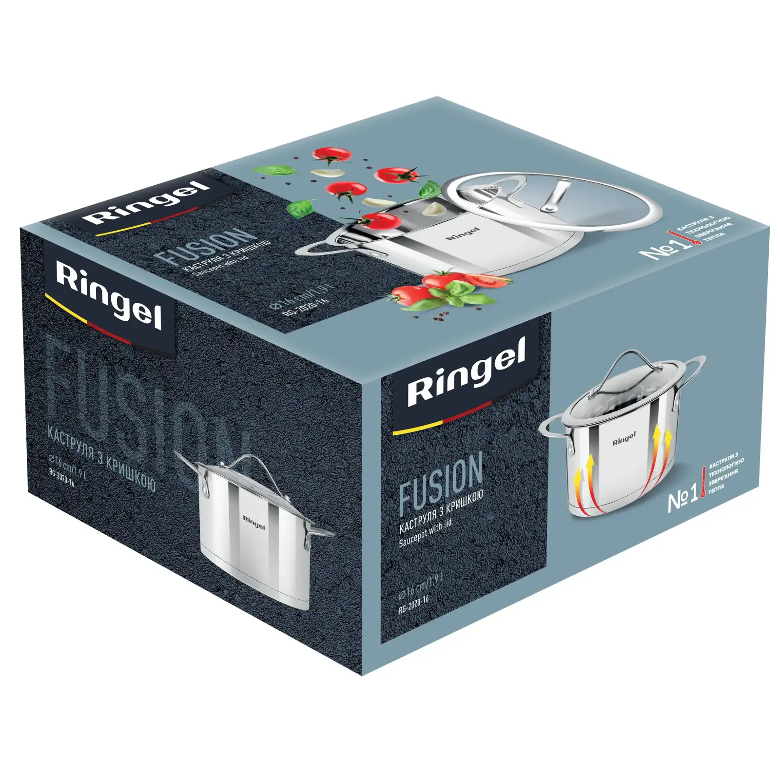 Кастрюля RINGEL Fusion 16 см 1.9л UA
