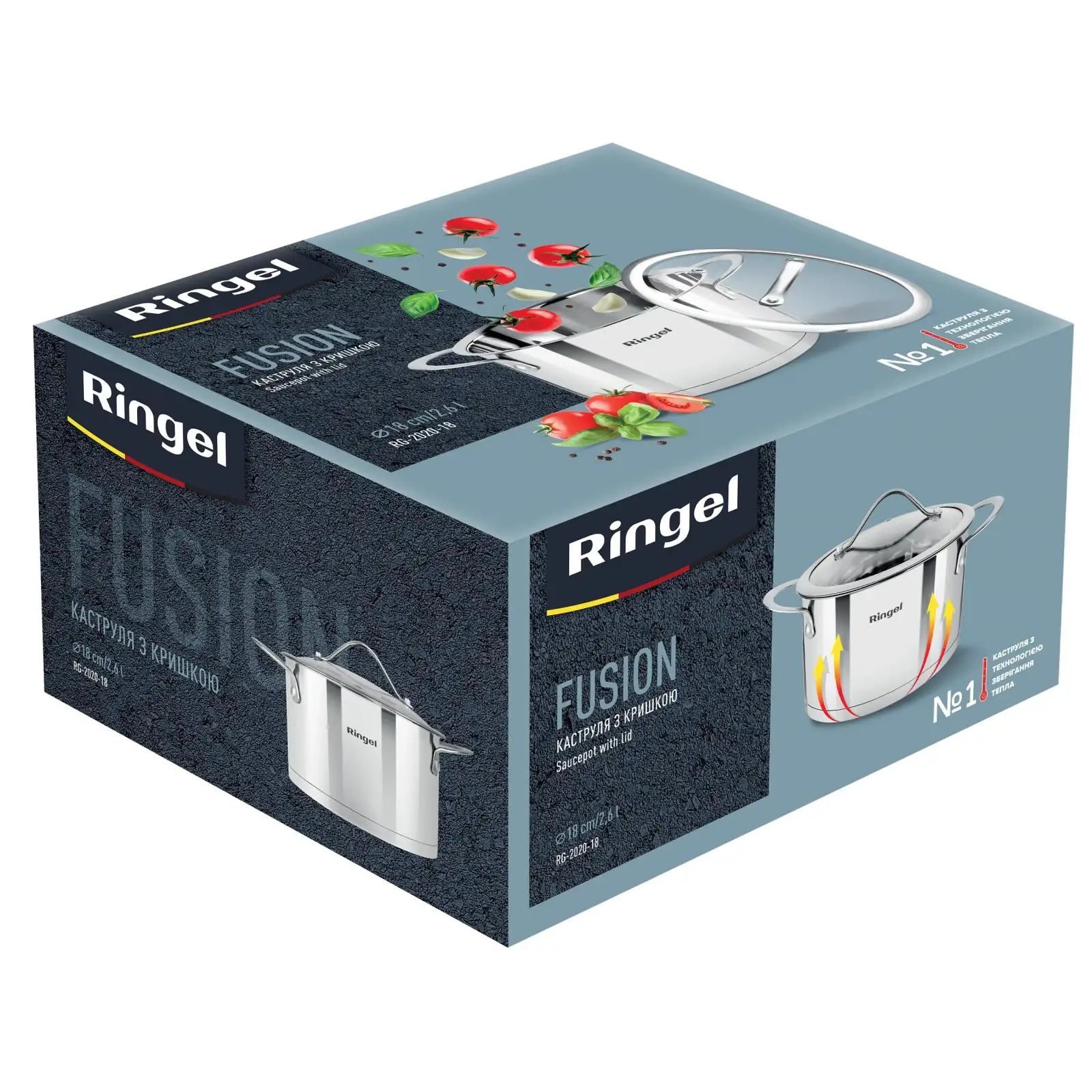 Кастрюля RINGEL Fusion 18 см 2.6л UA