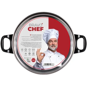 Каструля Bravo Chef 18 см (1.6 л) з бакелітовими ручками UA