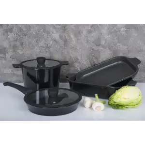 Кастрюля RINGEL Zitrone Black 4.2 л 24 см UA