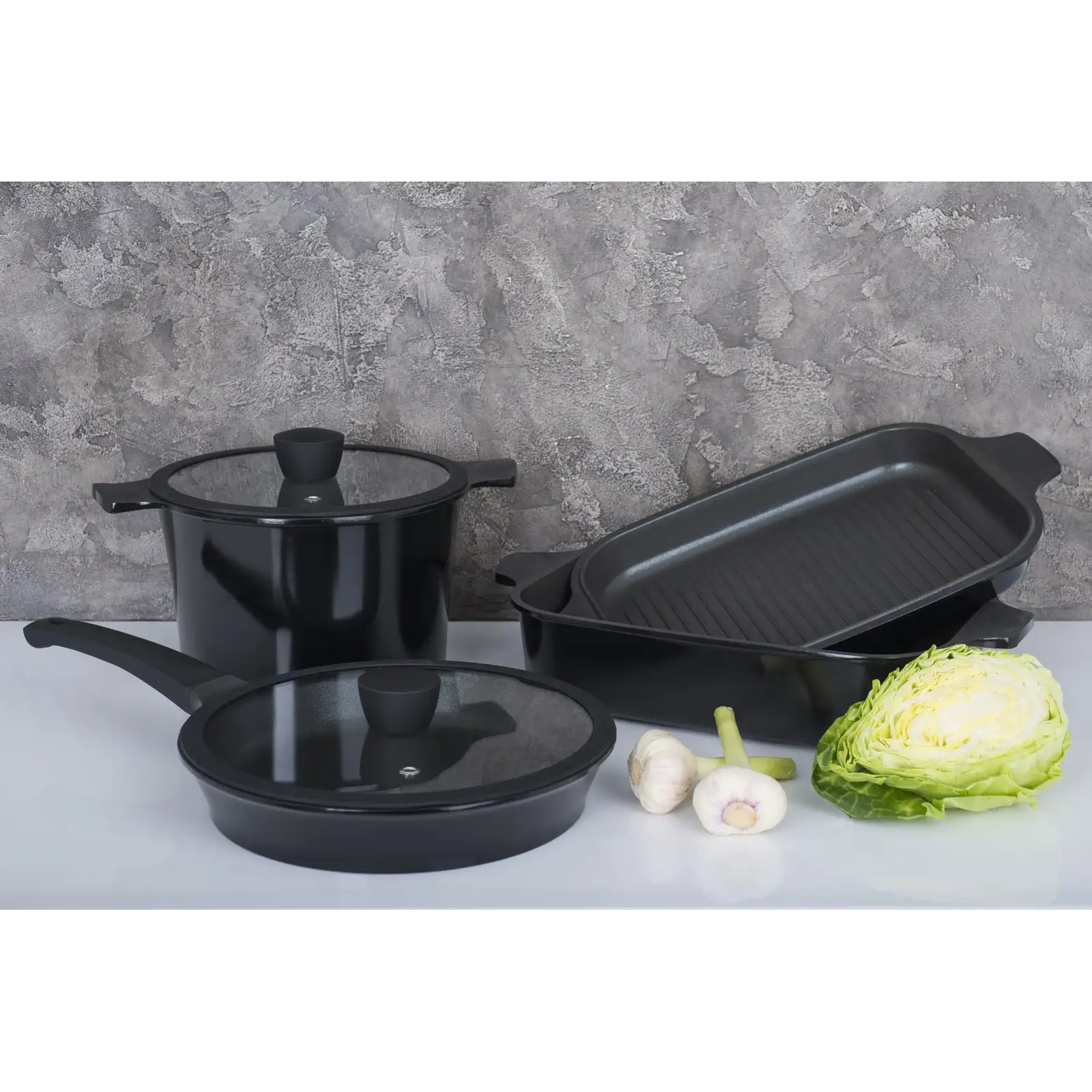 Каструля RINGEL Zitrone Black (5.8 л) 24 см UA