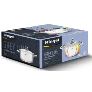 Кастрюля Ringel Grey line (3.2 л) 20 см UA