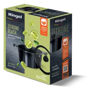 Кастрюля RINGEL Zitrone Black 4.2 л 24 см UA