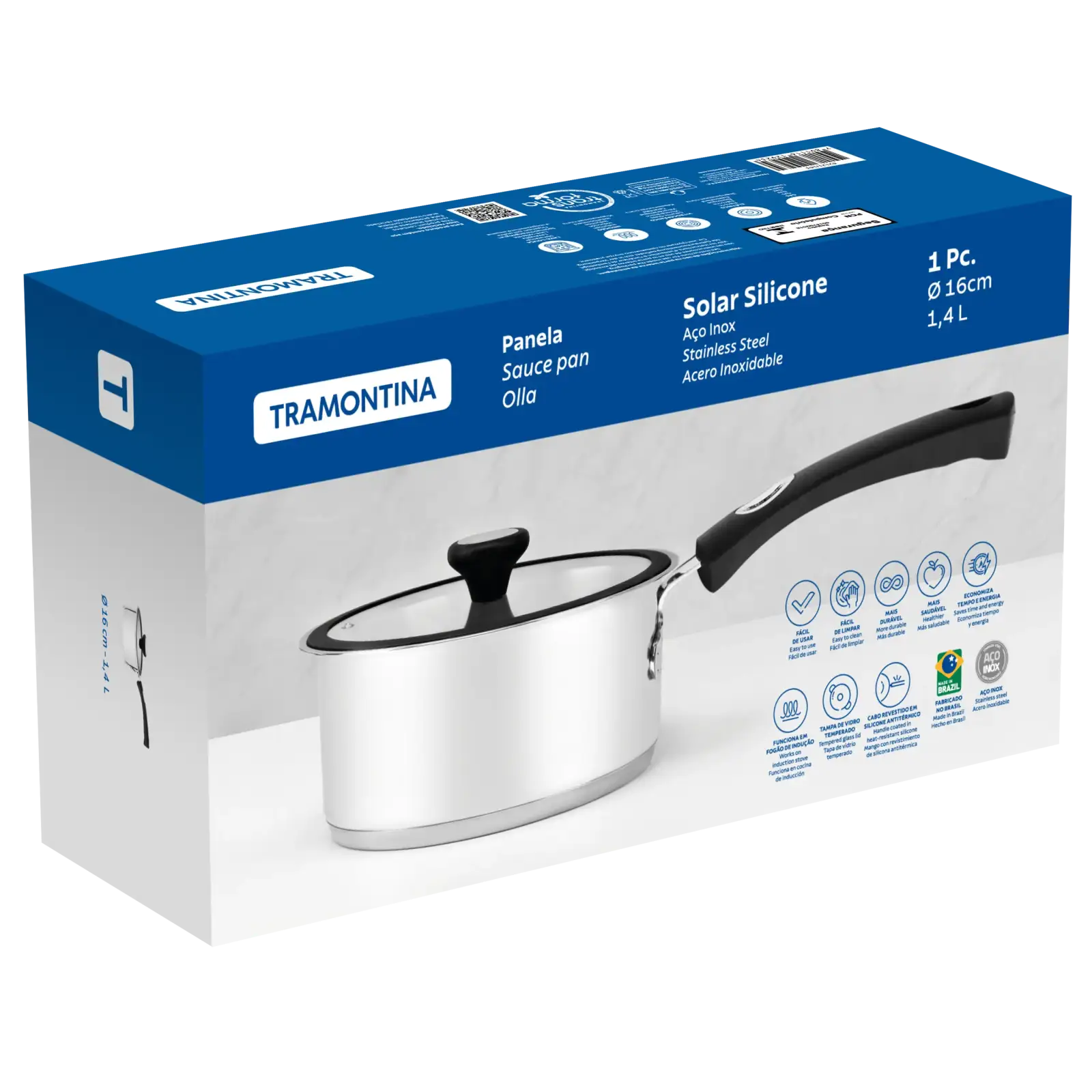 Ківш Tramontina Solar silicone (1.4 л) 16 см UA