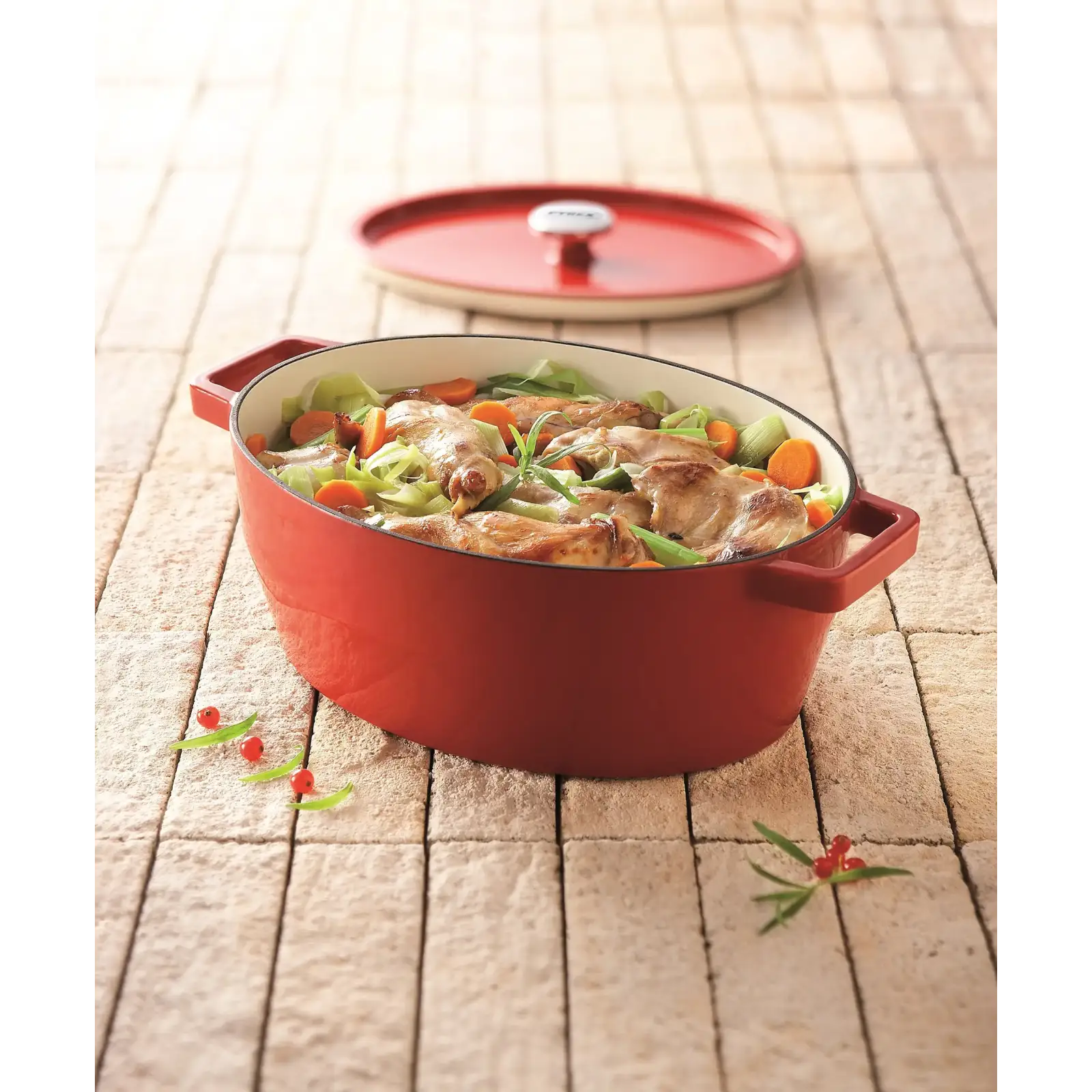 Кастрюля Pyrex Slow Cook red, (6 л) UA