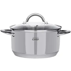 Каструля BRAVO CHEF 20 см (3.6 л) з кришкою нерж. (BC-2001-20P) UA