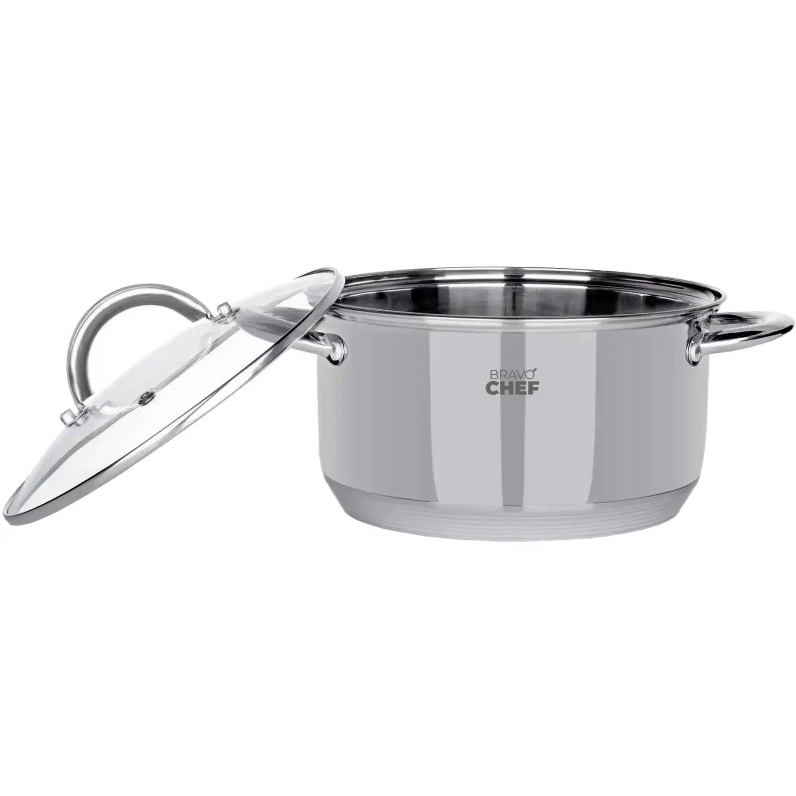 Каструля BRAVO CHEF 20 см (3.6 л) з кришкою нерж. (BC-2001-20P) UA
