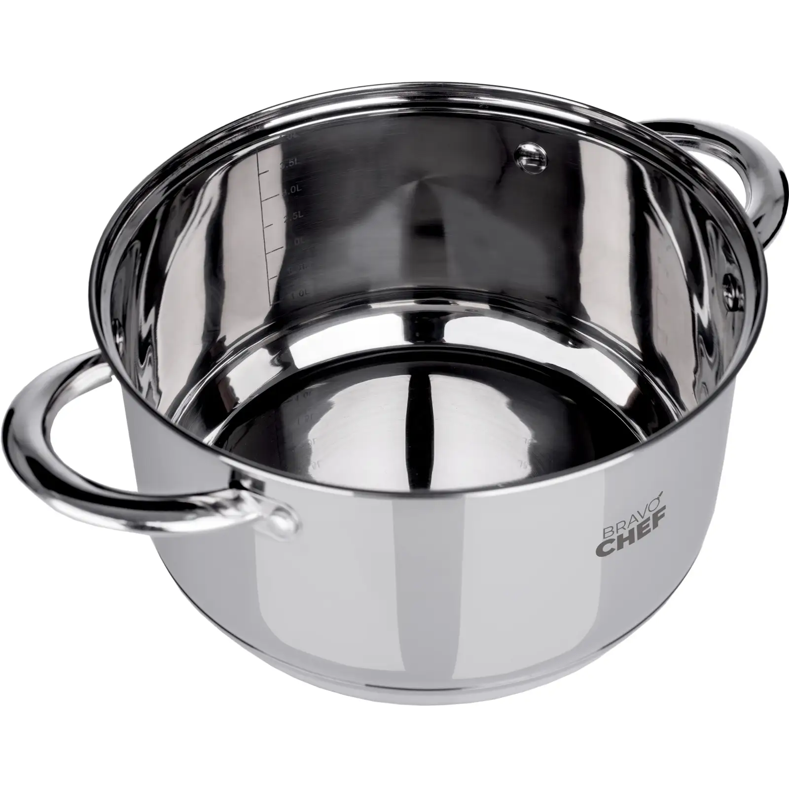 Каструля BRAVO CHEF 20 см (3.6 л) з кришкою нерж. (BC-2001-20P) UA