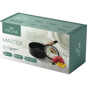 Ківш OSCAR MASTER алюмінієвий 16 см (1.4 л) з кришкою new (OSR-4102-16/n) UA