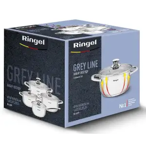Набор посуды Ringel Grey line, 8 предметов UA