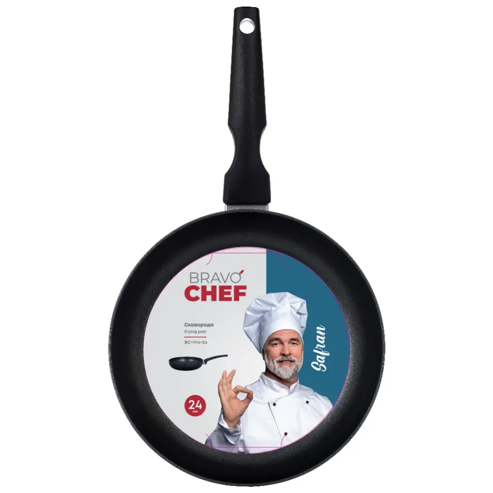 Сковорода BRAVO CHEF Safran 24 см б/кришки UA