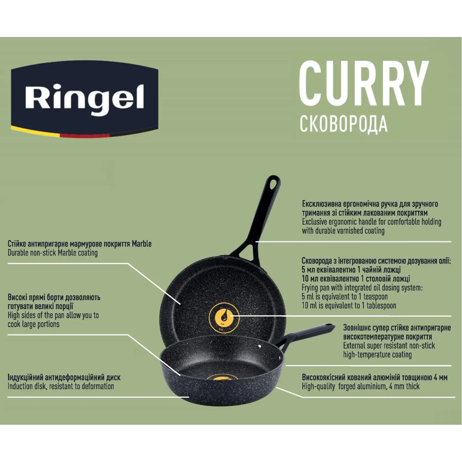 Сковорода RINGEL Curry 24 см UA