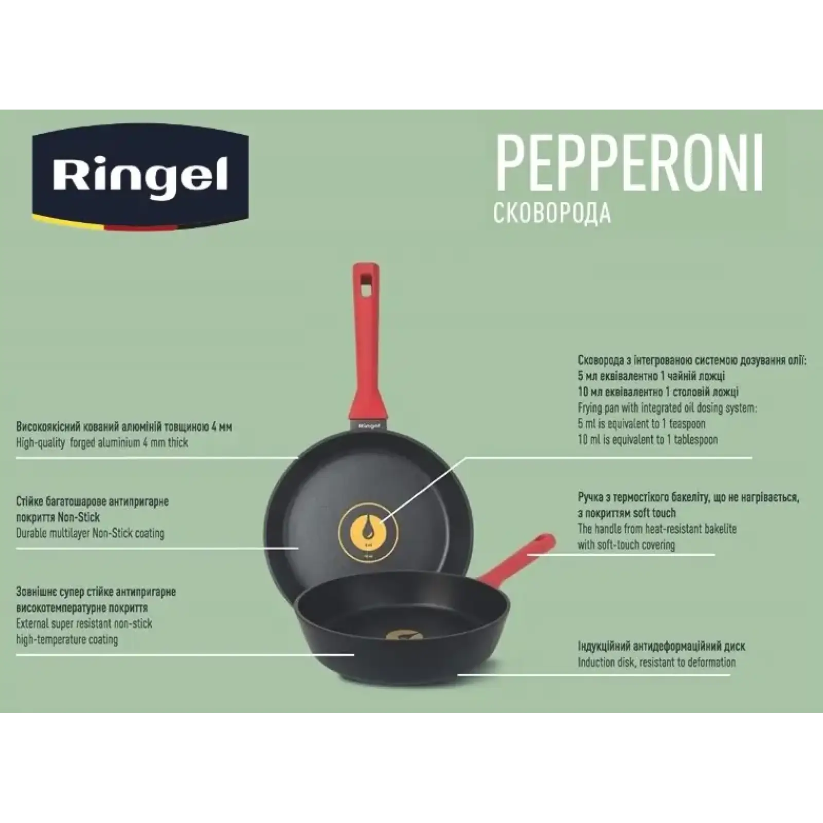 Сковорода RINGEL Pepperoni глибока 24 см UA