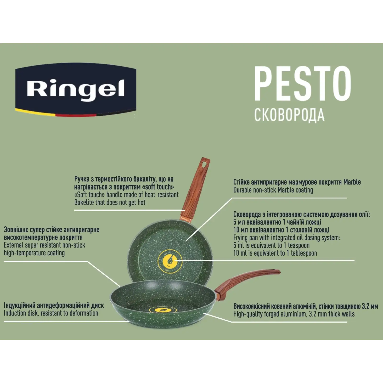 Сковорода RINGEL Pesto 22 см UA