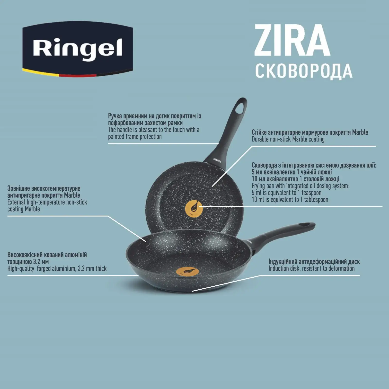 Сковорода RINGEL Zira 24 см UA