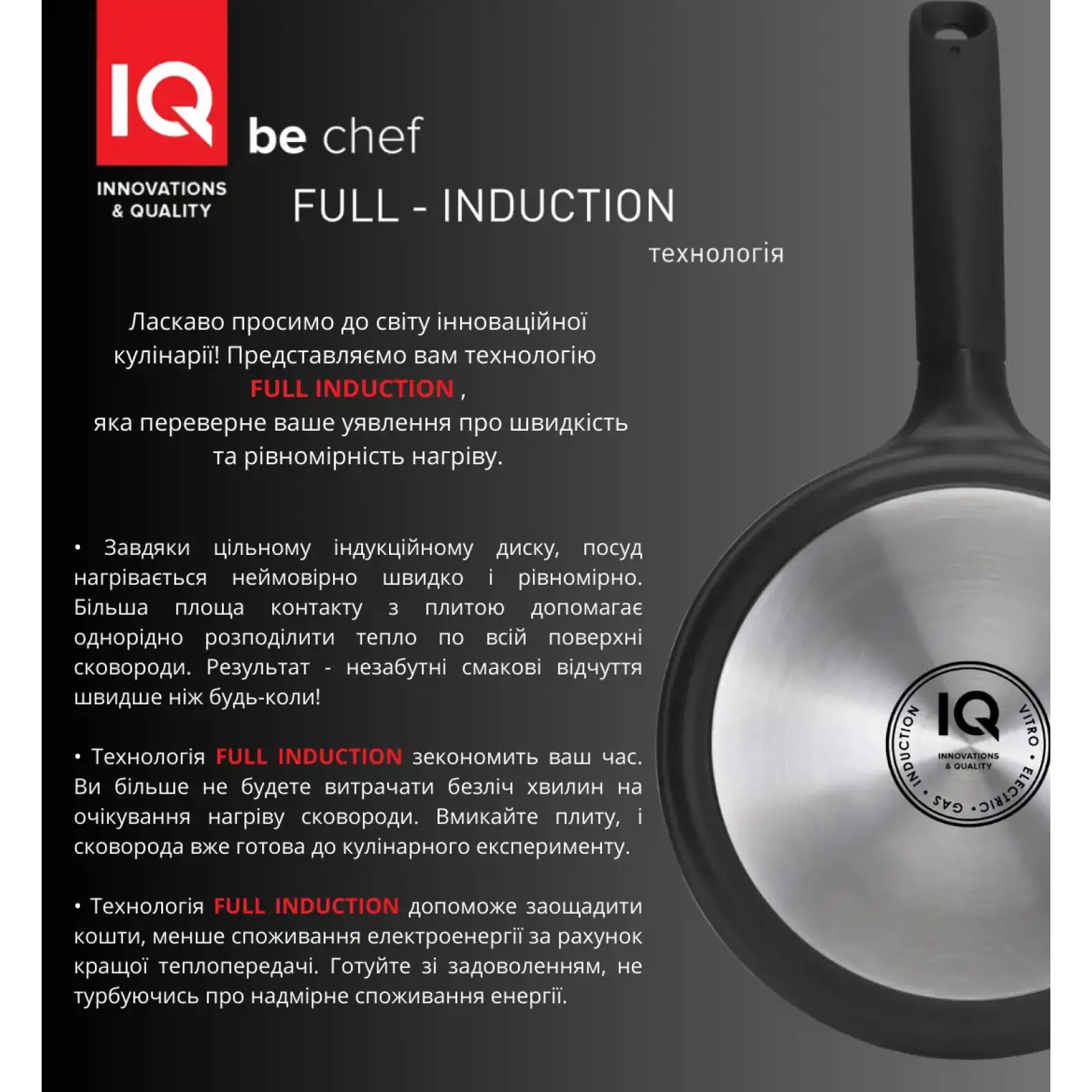Сковорода IQ Be Chef 24 см UA