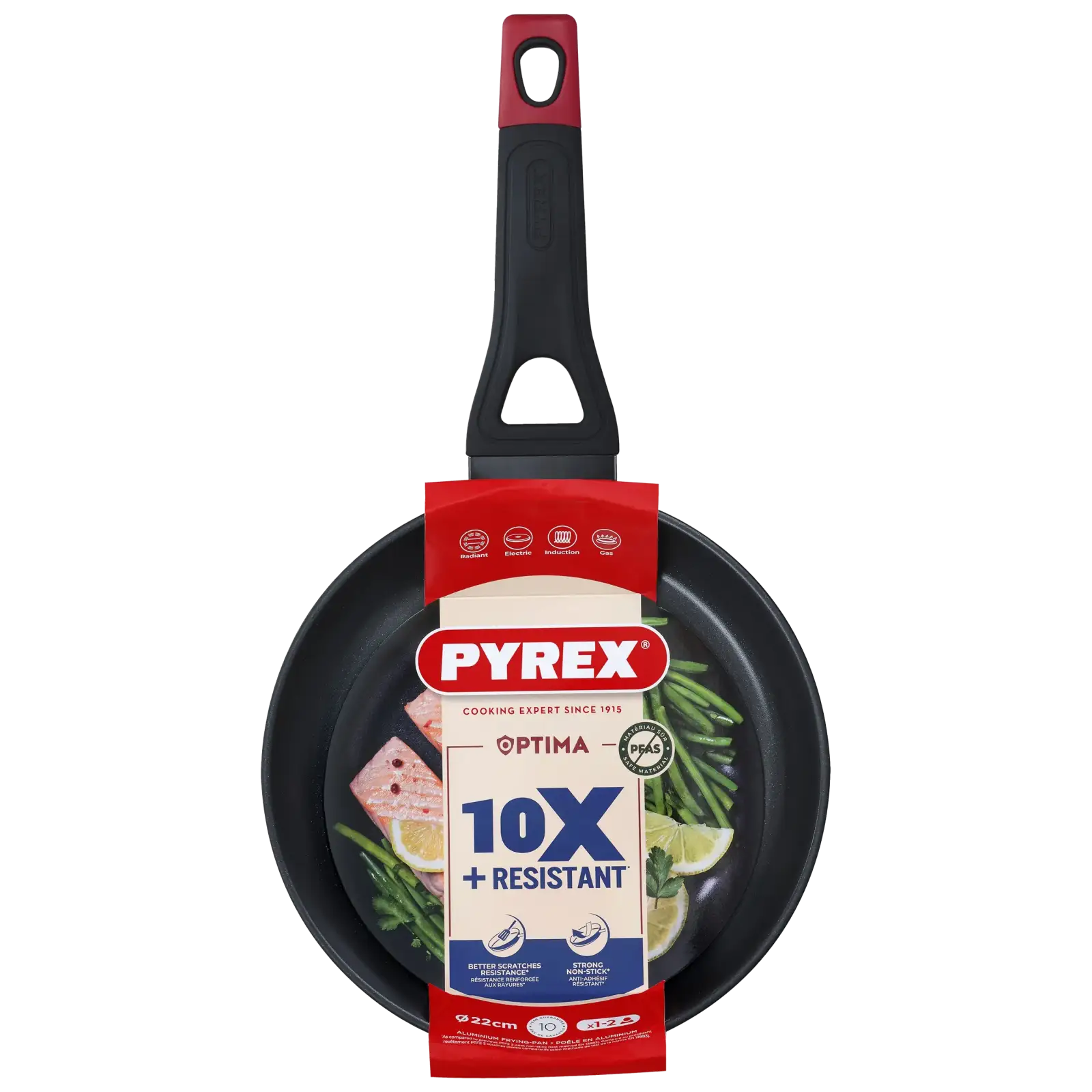 Сковорода Pyrex Optima 22 см, класична UA