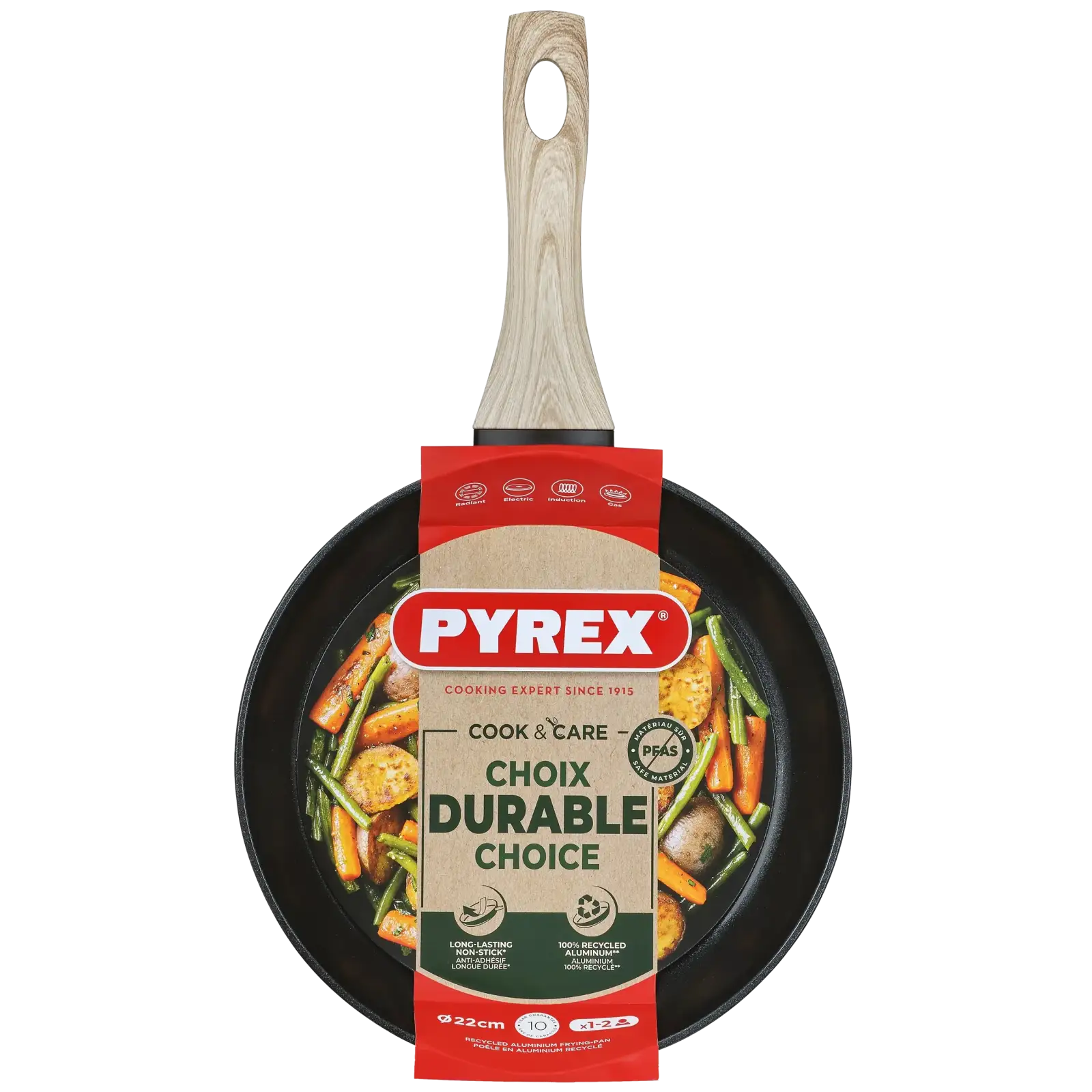 Сковорода Pyrex Cook&Care 22 см, класична UA