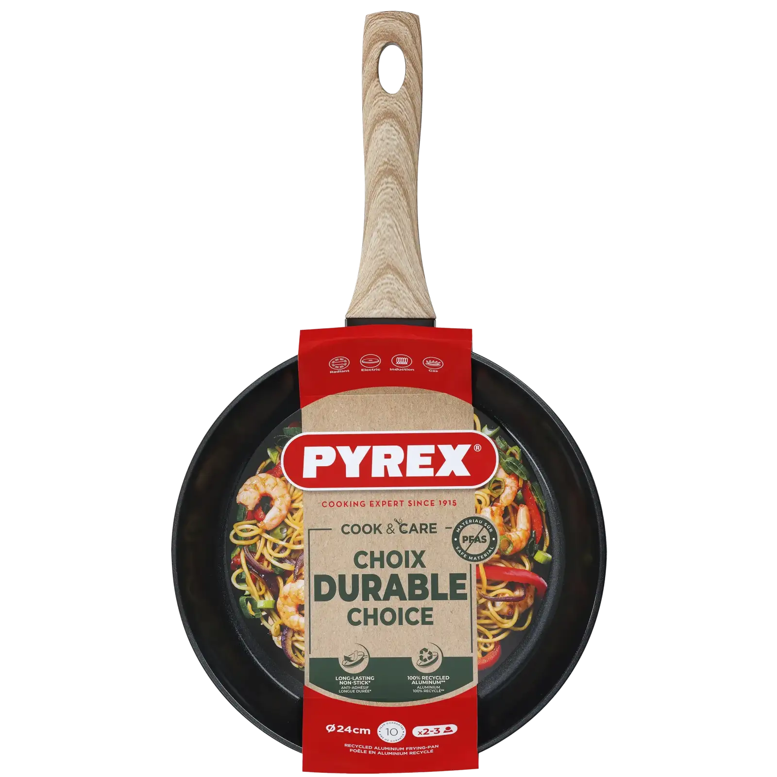 Сковорода Pyrex Cook&Care 24 см, класична UA