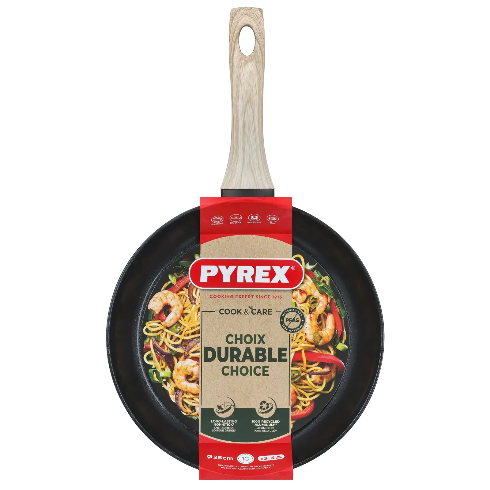 Сковорода Pyrex Cook&Care 26 см, класична UA