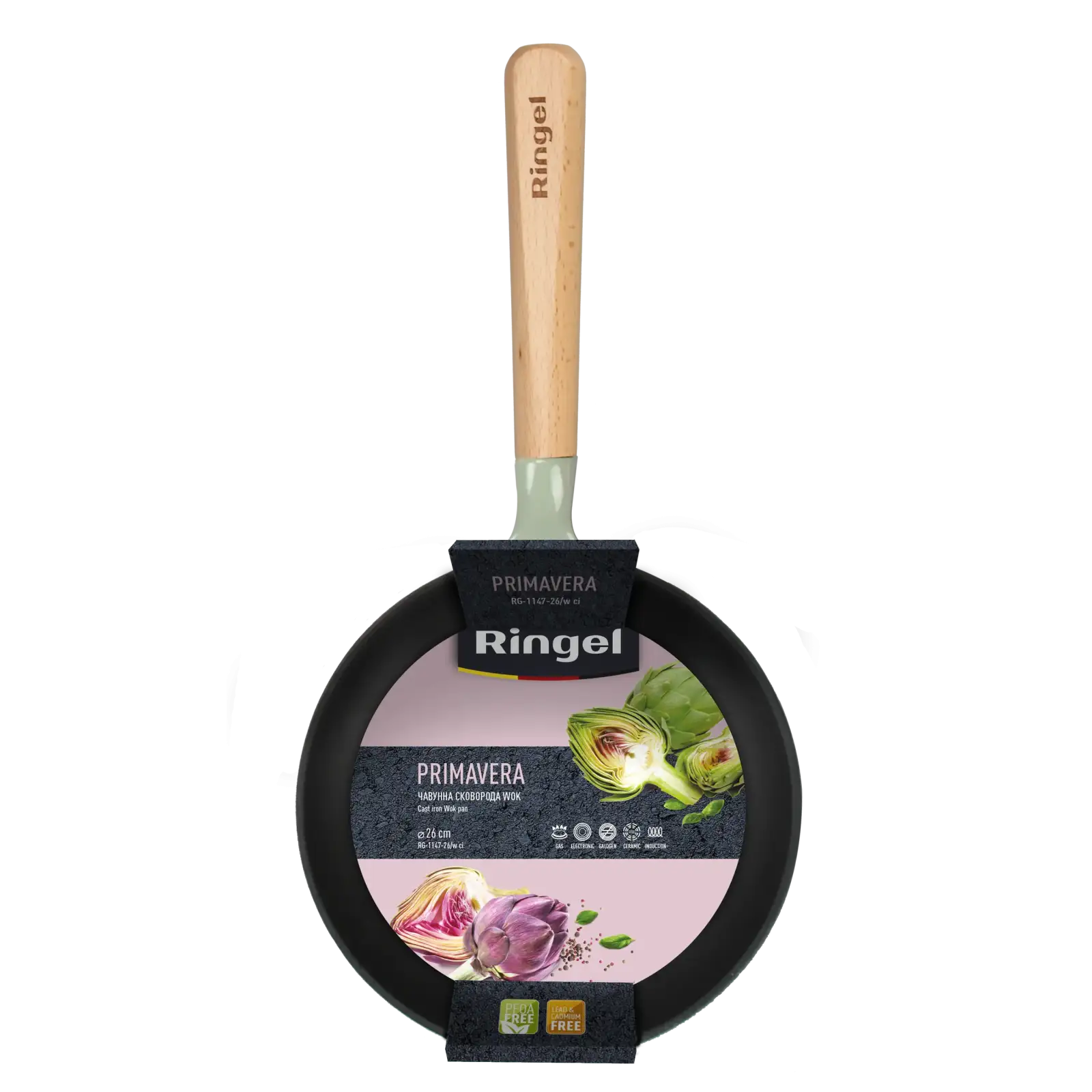 Сковорода чавунна Wok Ringel Primavera 26 см UA