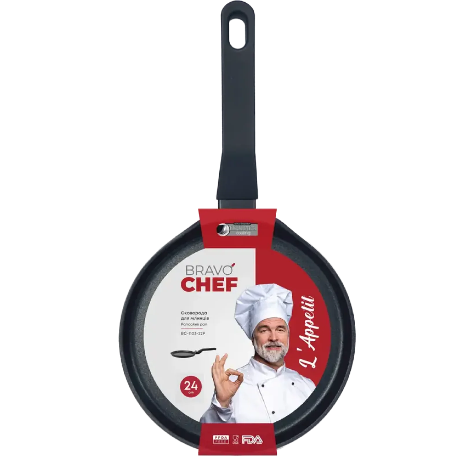 Сковорода для блинов Bravo Chef L’Appetit 24 см UA