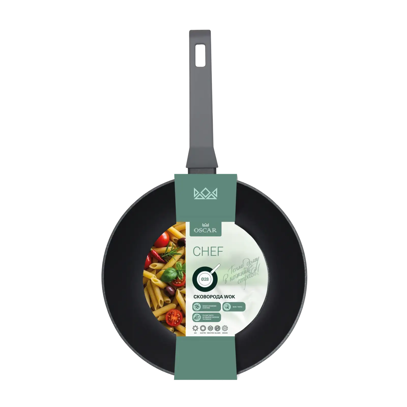 Сковорода WOK Oscar Chef, 28 см new UA