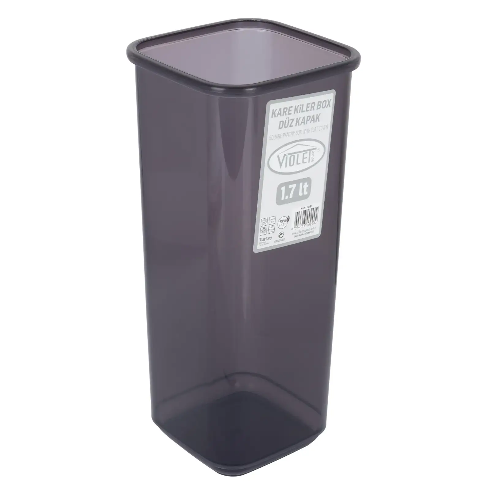 Контейнер для сыпучих Violet House 0299 Transparent Black 1.7 л UA