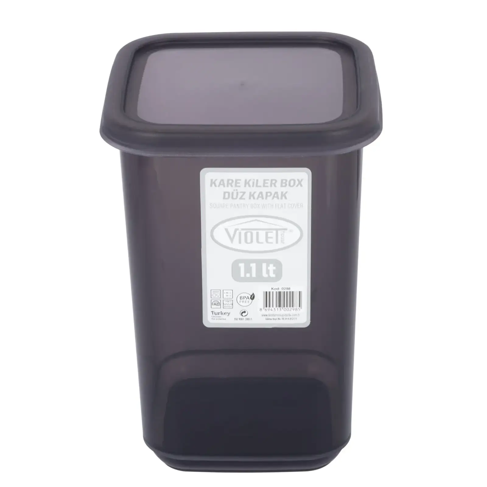 Контейнер для сыпучих Violet House 0298 Transparent Black 1.1 л UA