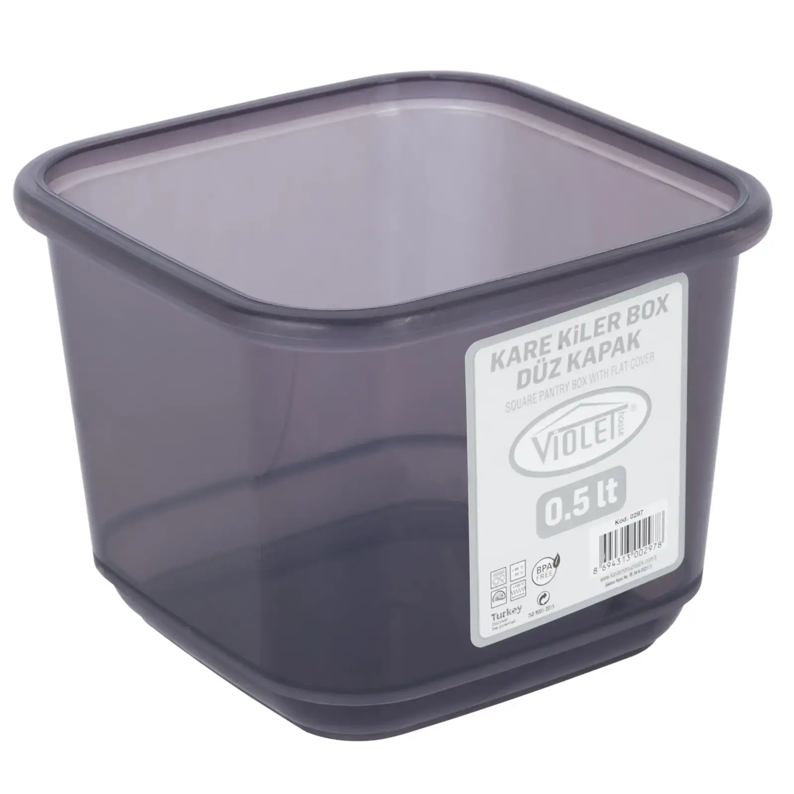 Контейнер для сыпучих Violet House 0297 Transparent Black 0.5 л UA