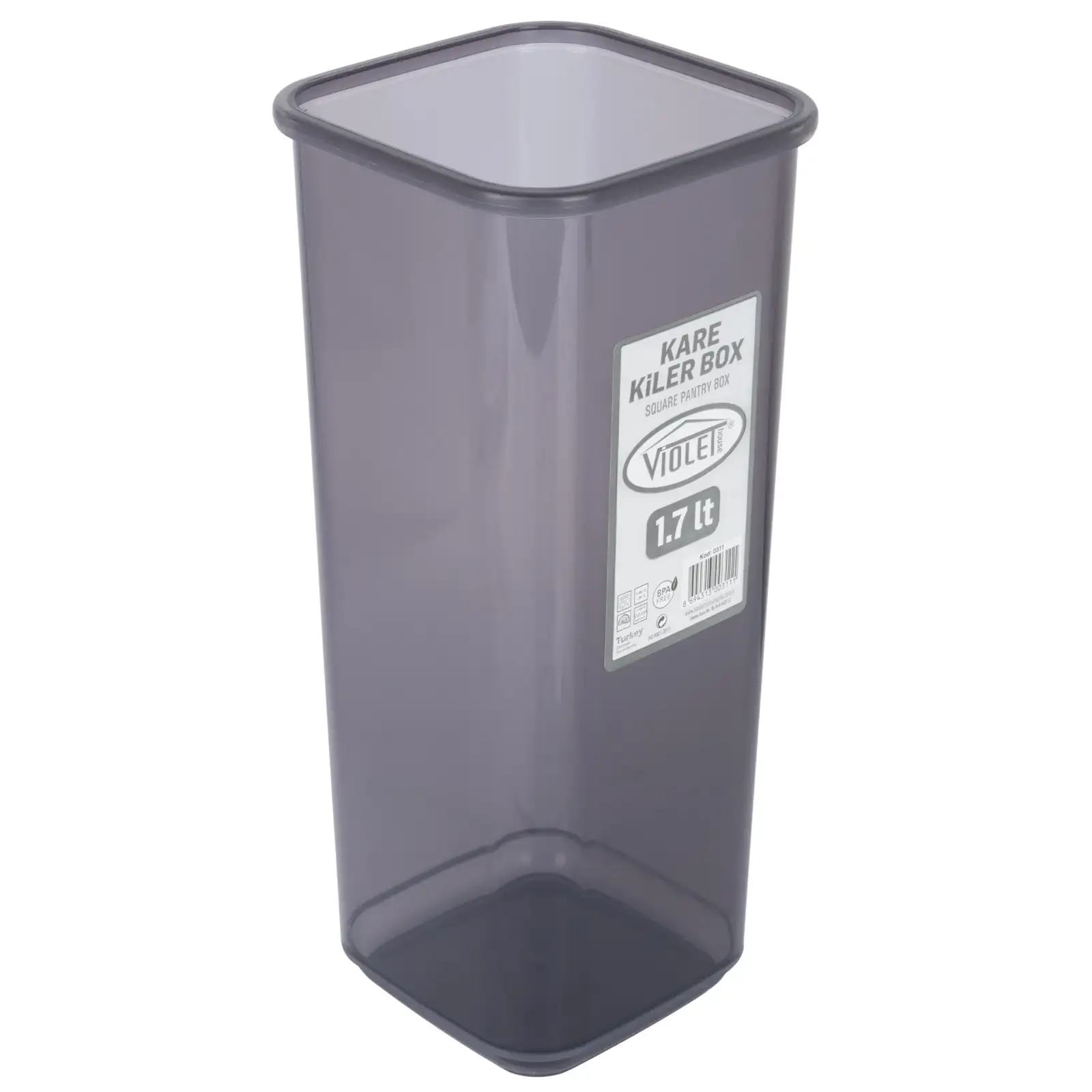 Контейнер для сыпучих Violet House 0311 Transparent Black 1.7 л UA