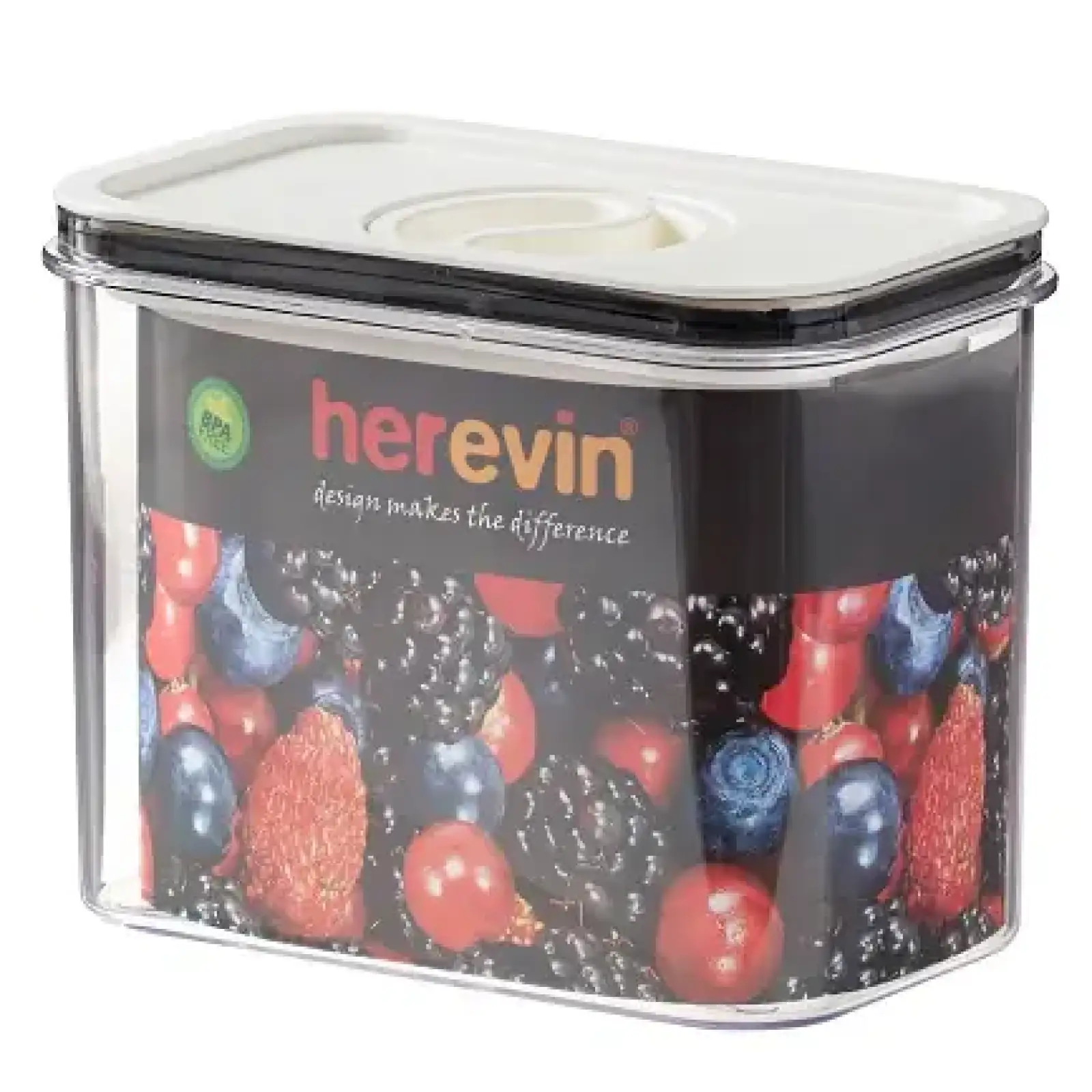 Контейнер HEREVIN Canister-Vacuum Lid-White-Black 1.2 л (161179-000) UA