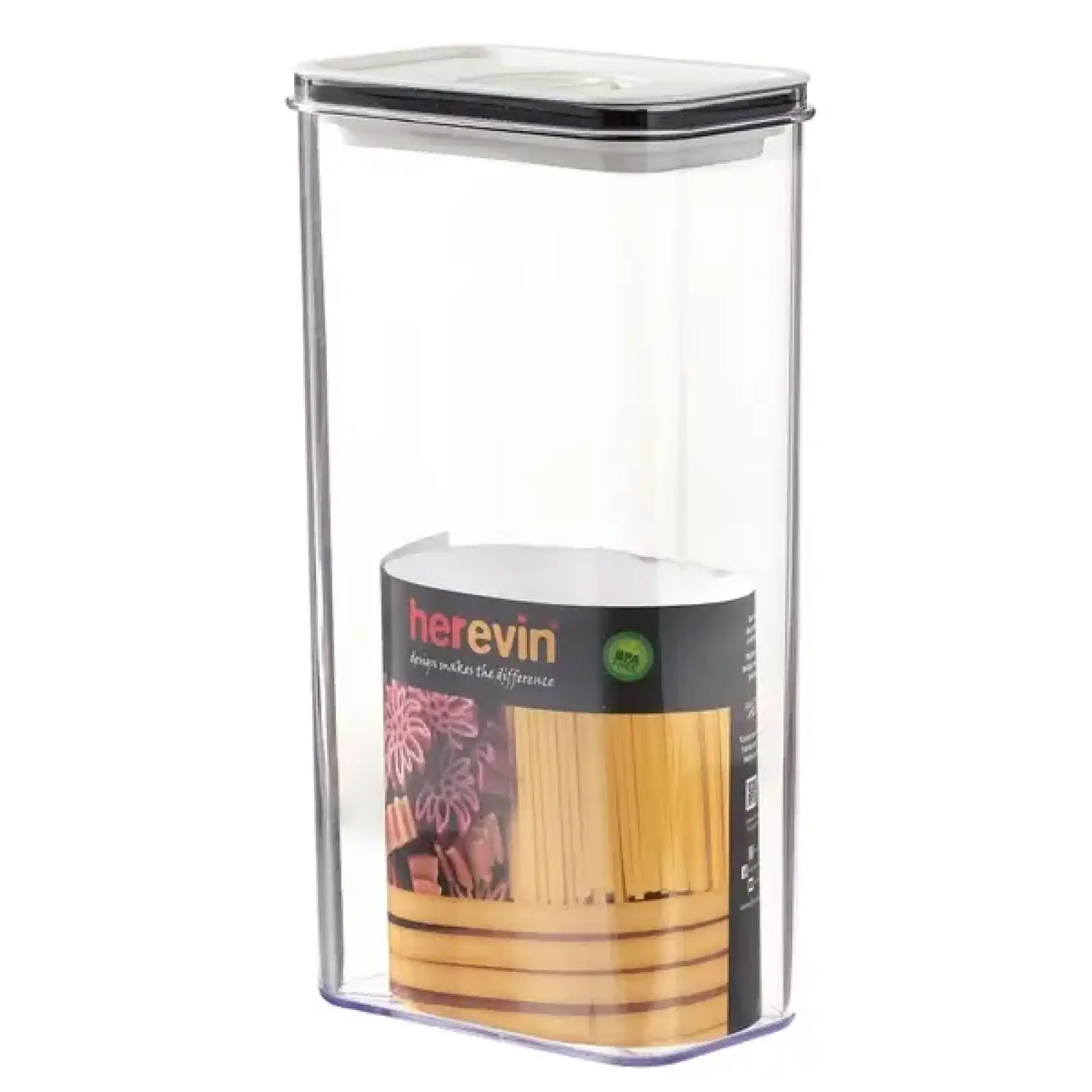 Контейнер HEREVIN Canister-Vacuum Lid-White-Black 3 л (161194-000) UA