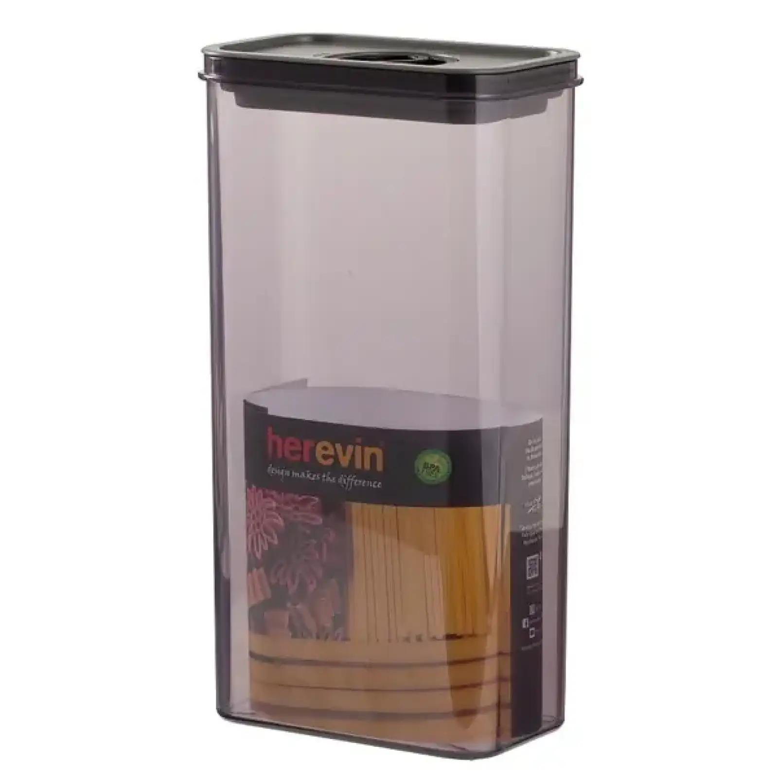 Контейнер HEREVIN Canister-Vacuum Lid-White-Black 3 л (161194-000) UA