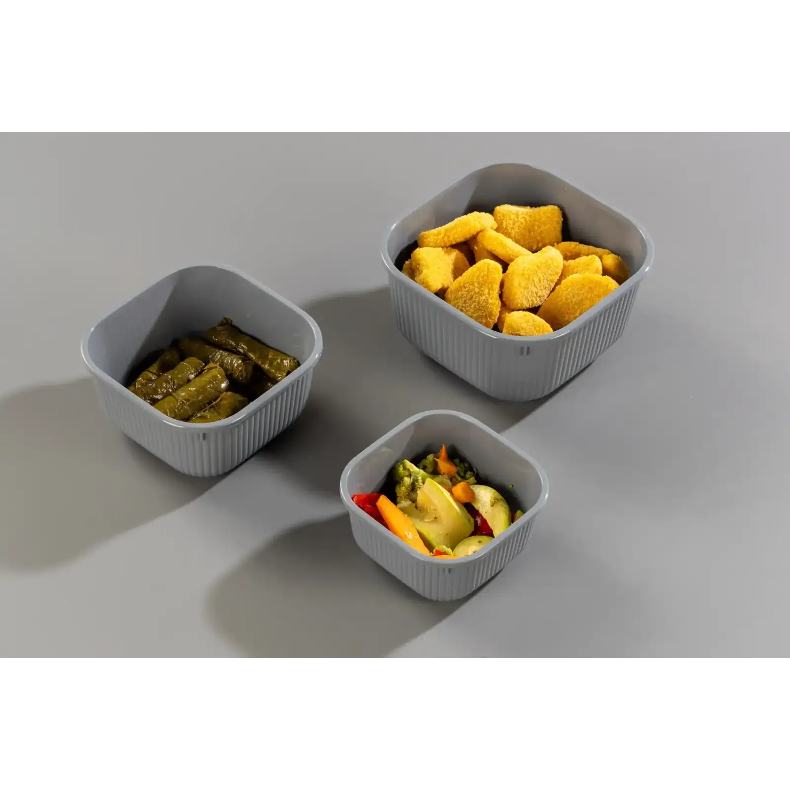 Набір контейнерів Idea Home 00685 Line Box Gray 0.6/1.1/1.8 (00685 Gray) UA