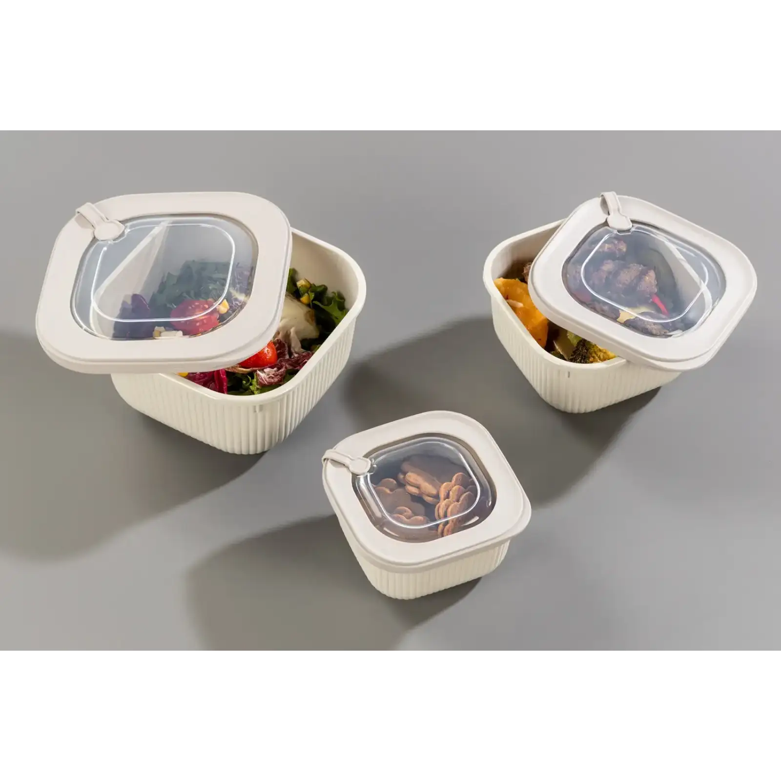 Набір контейнерів Idea Home 00685 Line Box Bej 0.6/1.1/1.8 (00685 Bej) UA