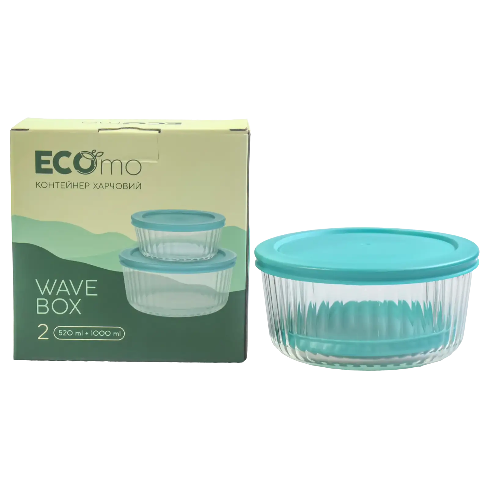 Набір контейнерів ECOmo Wave Box 520 мл, 1000 мл UA