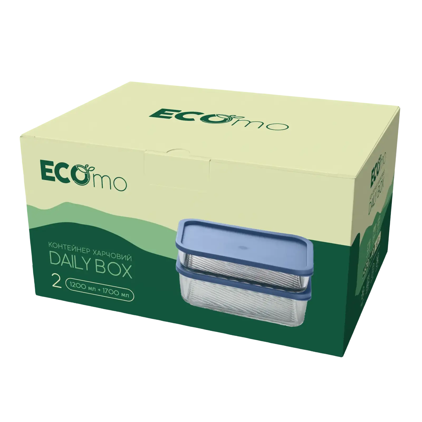 Набір контейнерів ECOmo Daily Box 1200 мл+1700 мл UA