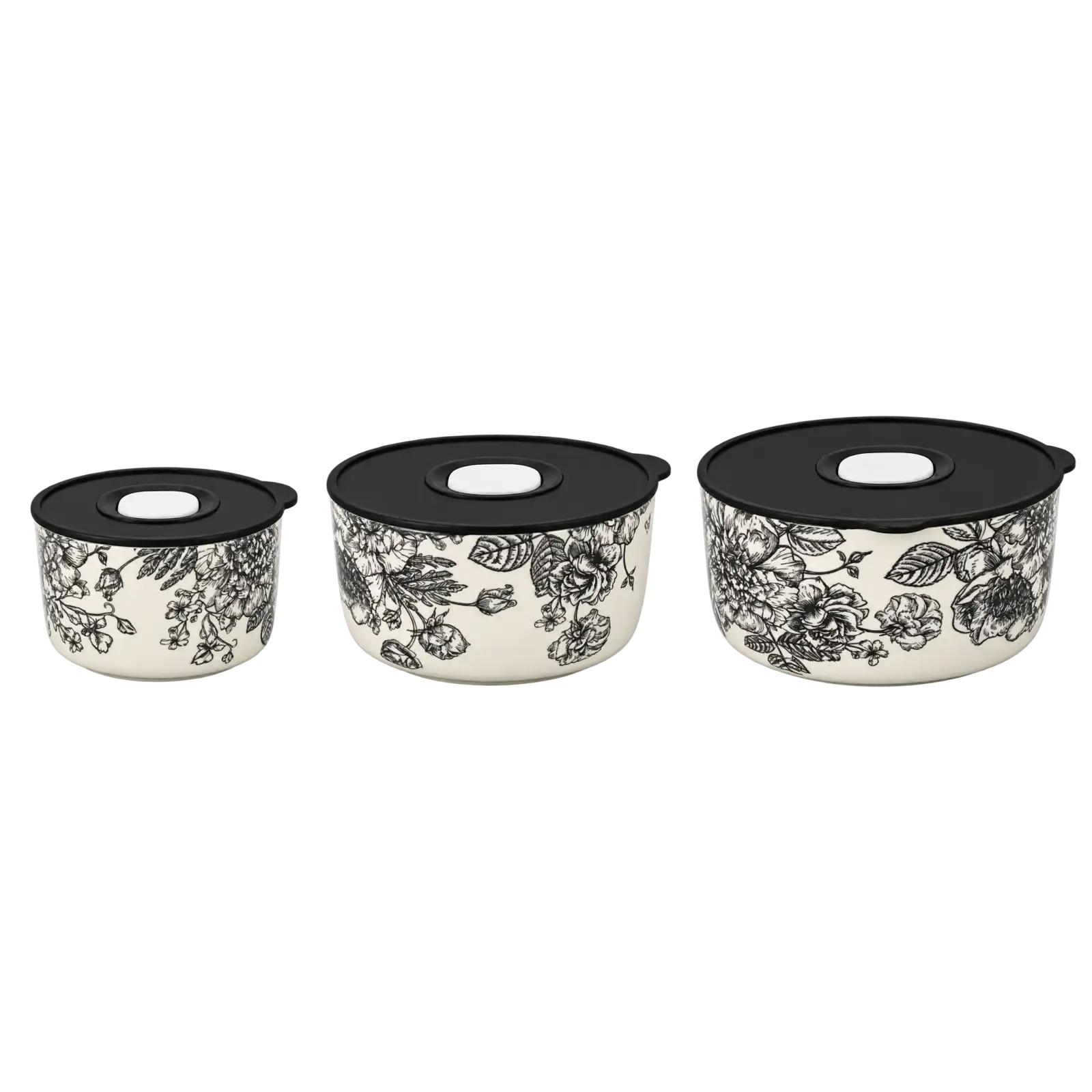 Набір контейнерів LED Blossom Black, 300 мл, 550 мл, 800 мл UA