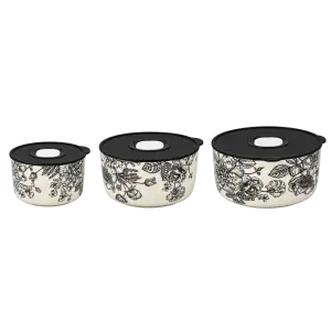 Набір контейнерів LED Blossom Black, 300 мл, 550 мл, 800 мл UA