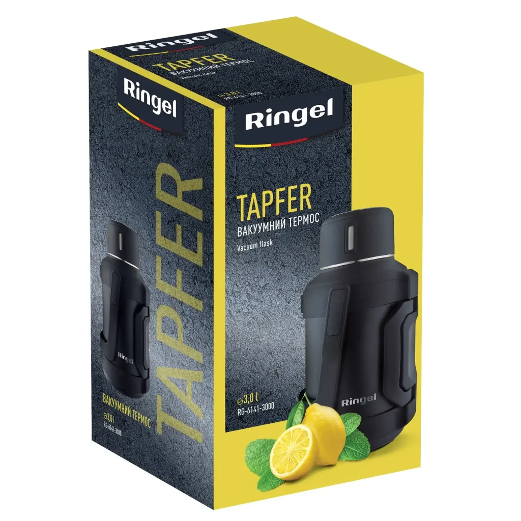 Термос RINGEL Tapfer 3000 мл чорний (RG-6141-3000) UA