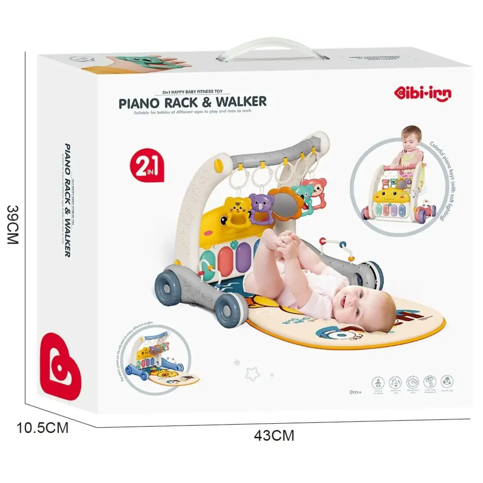 Игрушка Bibi-inn Ходунки с игровым ковриком 2 в 1 в ассортименте UA