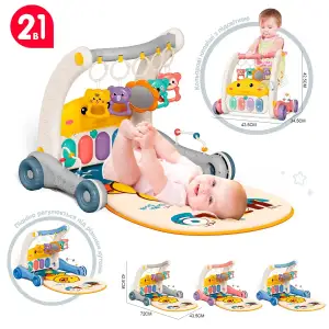 Игрушка Bibi-inn Ходунки с игровым ковриком 2 в 1 в ассортименте UA