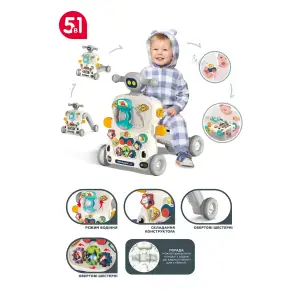 Игрушка Bibi-inn Ходунки Многофункциональные 5 в 1 со световыми и звуковыми эффектами UA