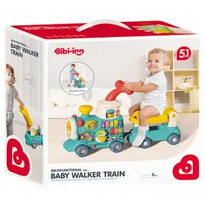 Іграшка Bibi-inn Ходунки-Потяг 5 в 1 Мультифункціональний з ефектом пари та звуковими ефектами UA