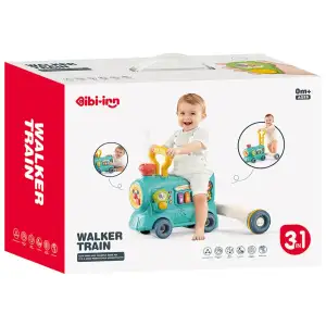 Іграшка Bibi-inn Ходунки-Потяг 3 в 1 з парою та звуковими ефектами (блакитний) UA