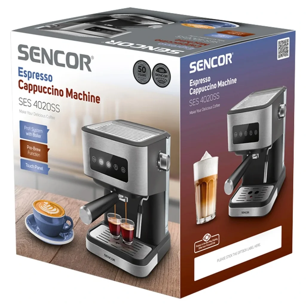 Кофеварка эспрессо Sencor SES 4020SS UA