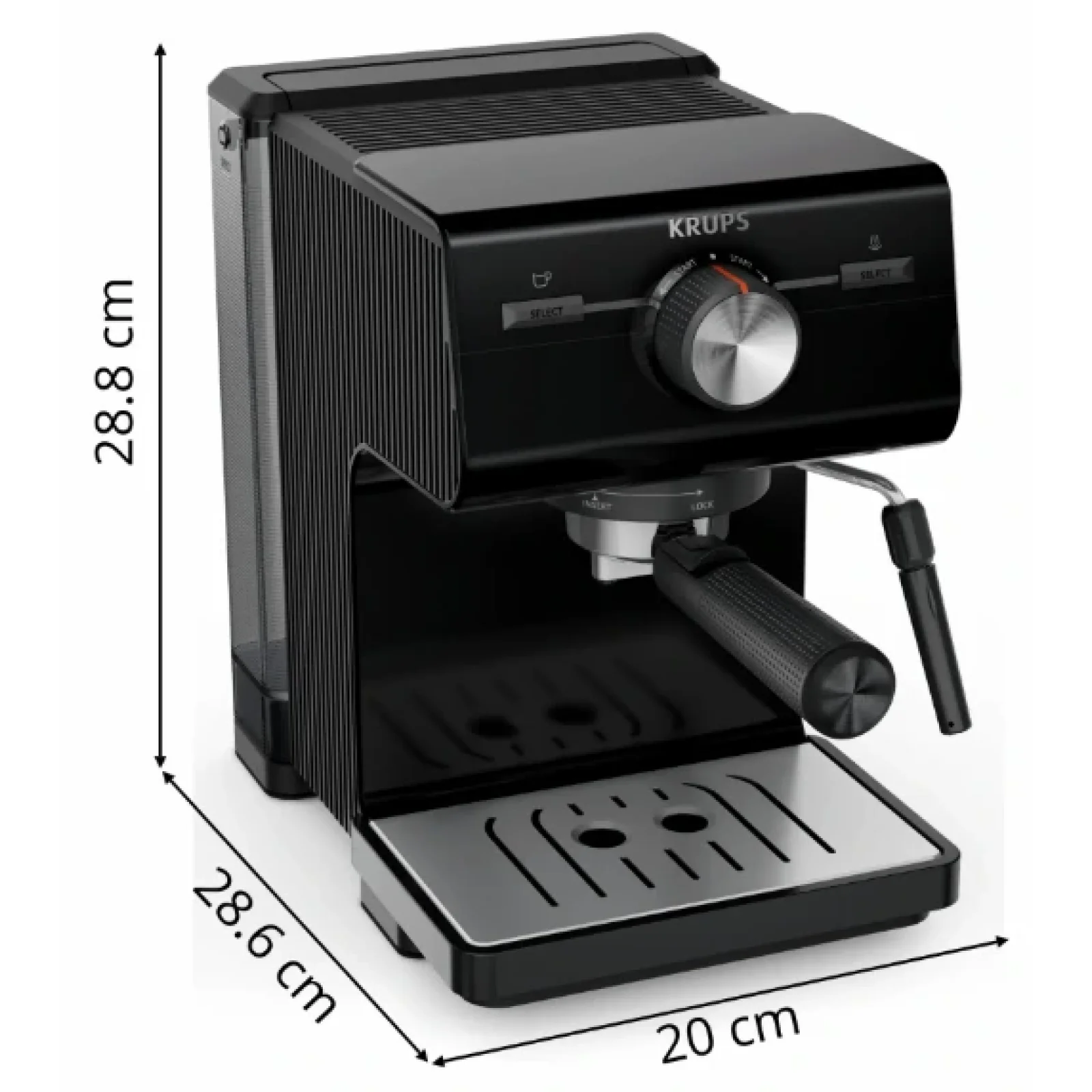 Кофеварка эспрессо Krups XP381810 OPIO BLK UA